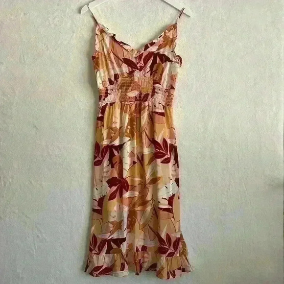Sienna Sky Woman's Floral Adjustable Spaghetti Straps Midi Size M - Picture 1 of 7